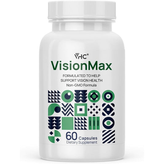 VHC Eye Vitamins 60 capsules front view showing the premium vision support bottle packaging.
