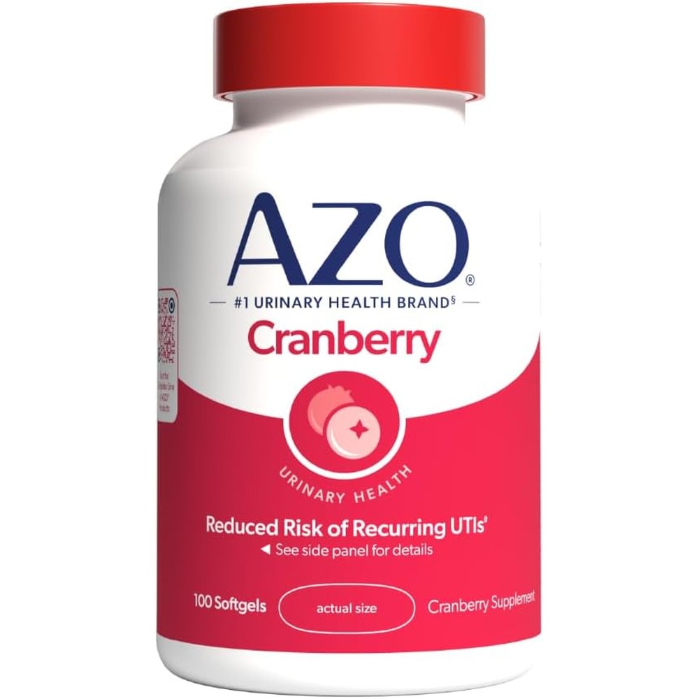 AZO Cranberry Urinary Tract Health Supplement front view bottle for daily bladder support