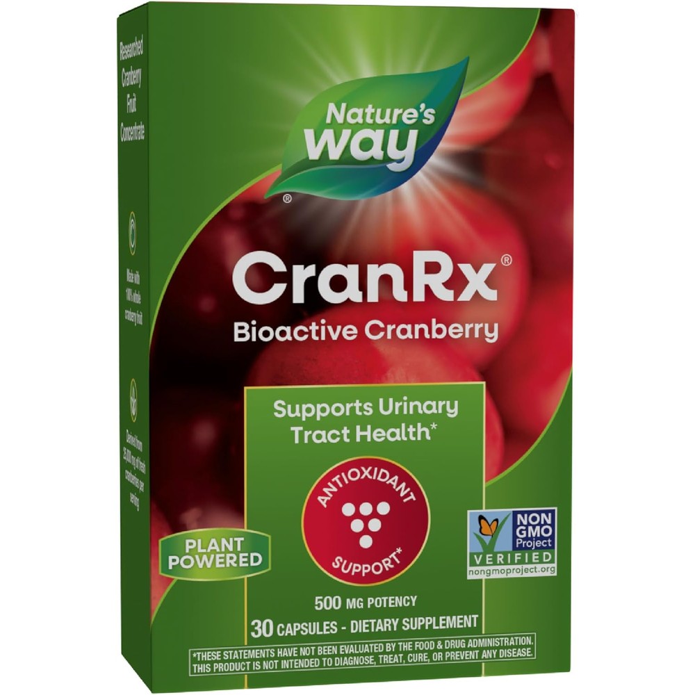 Nature's Way CranRx Bioactive Cranberry 30 Capsules front view