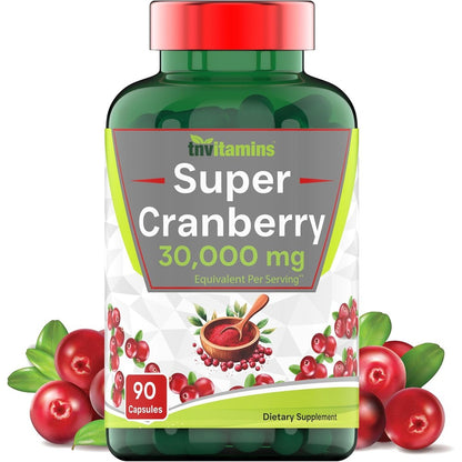 TNVitamins Triple Strength Cranberry Concentrate 90 Capsules Front View