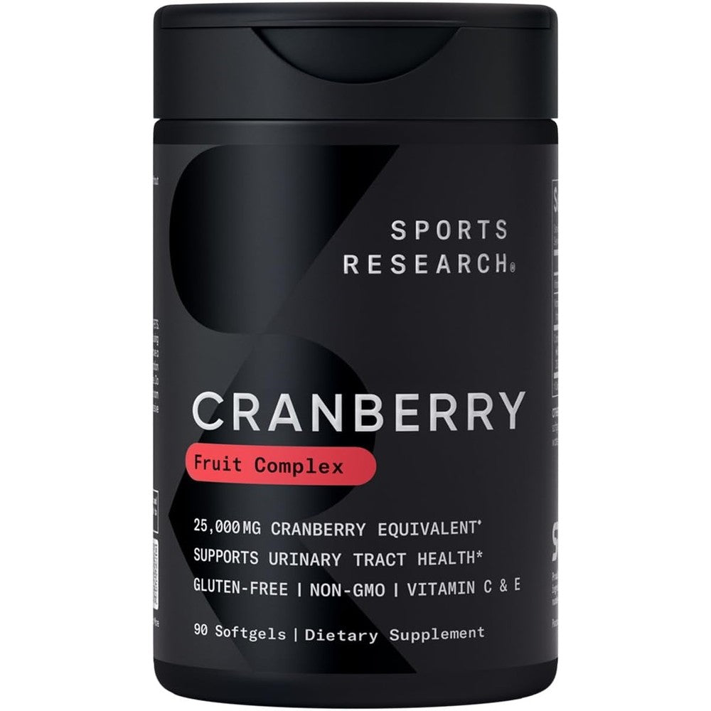 Sports Research Cranberry Fruit Complex 90 Softgels front view