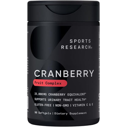 Sports Research Cranberry Fruit Complex 90 Softgels front view