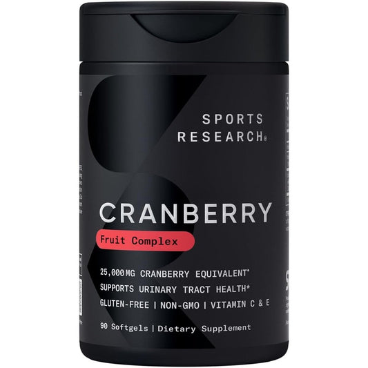 Sports Research Cranberry Fruit Complex 90 Softgels front view