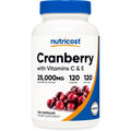 Nutricost Cranberry Extract 120 Capsules front view