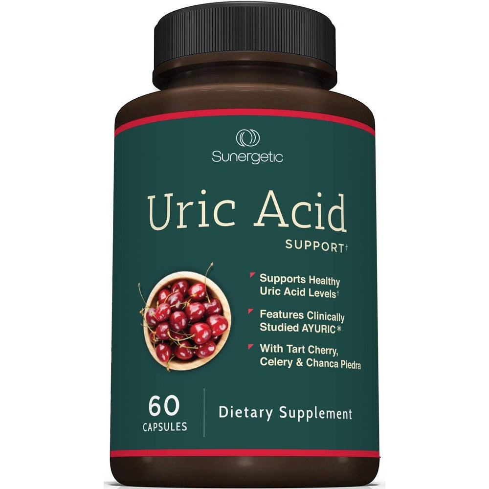 Sunergetic Premium Uric Acid Support Tart Cherry Complex Front View