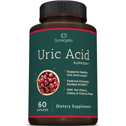 Sunergetic Premium Uric Acid Support Tart Cherry Complex Front View