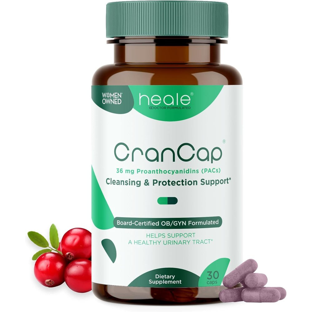 Heale CranCap 36mg PACs Cranberry Extract Front View
