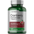 Horbaach Triple Strength Cranberry Concentrate Vitamin C 120 Capsules front view