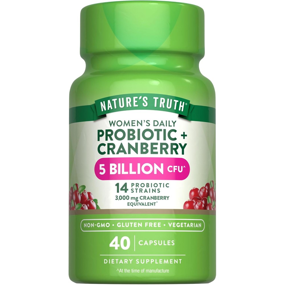 Nature's Truth Women's Probiotic With Cranberry Front View