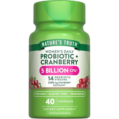 Nature's Truth Women's Probiotic With Cranberry Front View