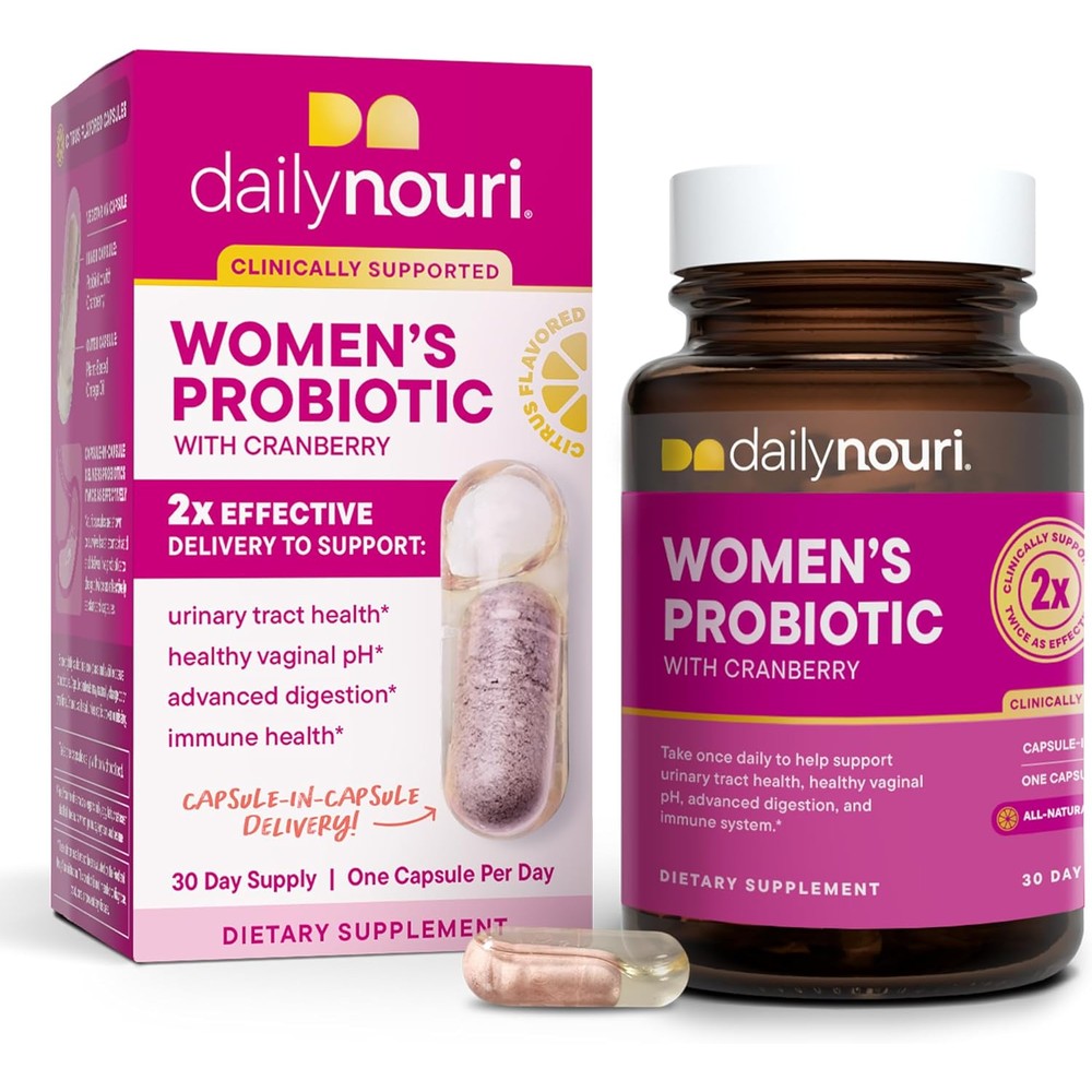 Daily Nouri Women's Probiotic Cranberry And Omega Front View