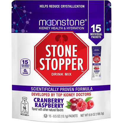 Moonstone Stone Stopper Cranberry Raspberry 15 Packs Front View
