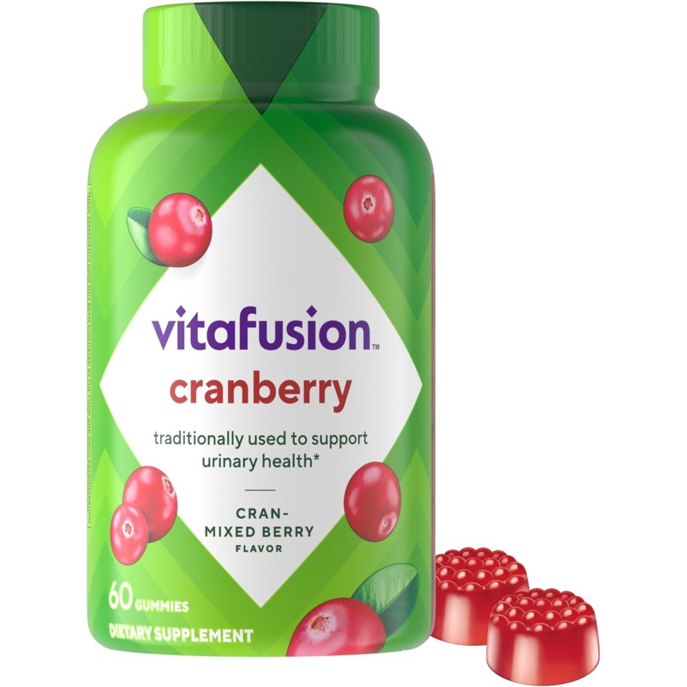 Vitafusion Cranberry Juice Concentrate Dietary Supplement 60 Gummies front view