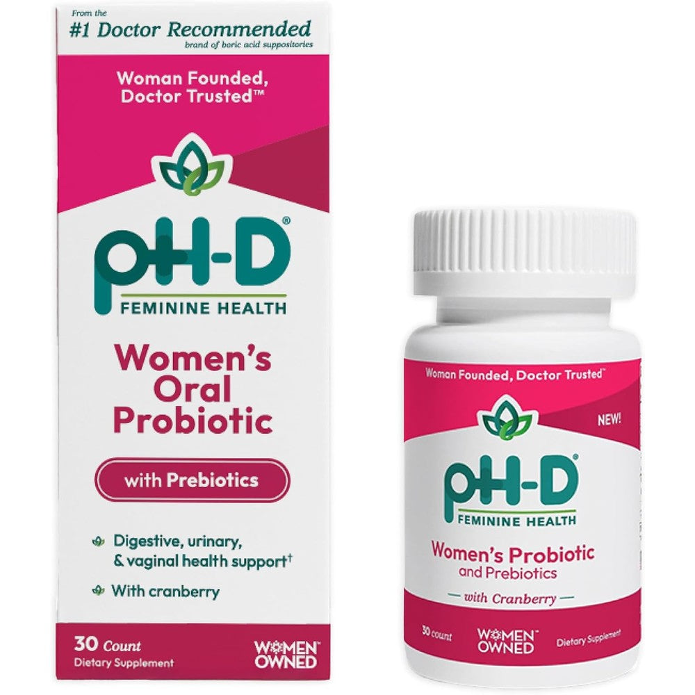 PH-D Feminine Health Probiotic With Pure Cranberry Extract Front View