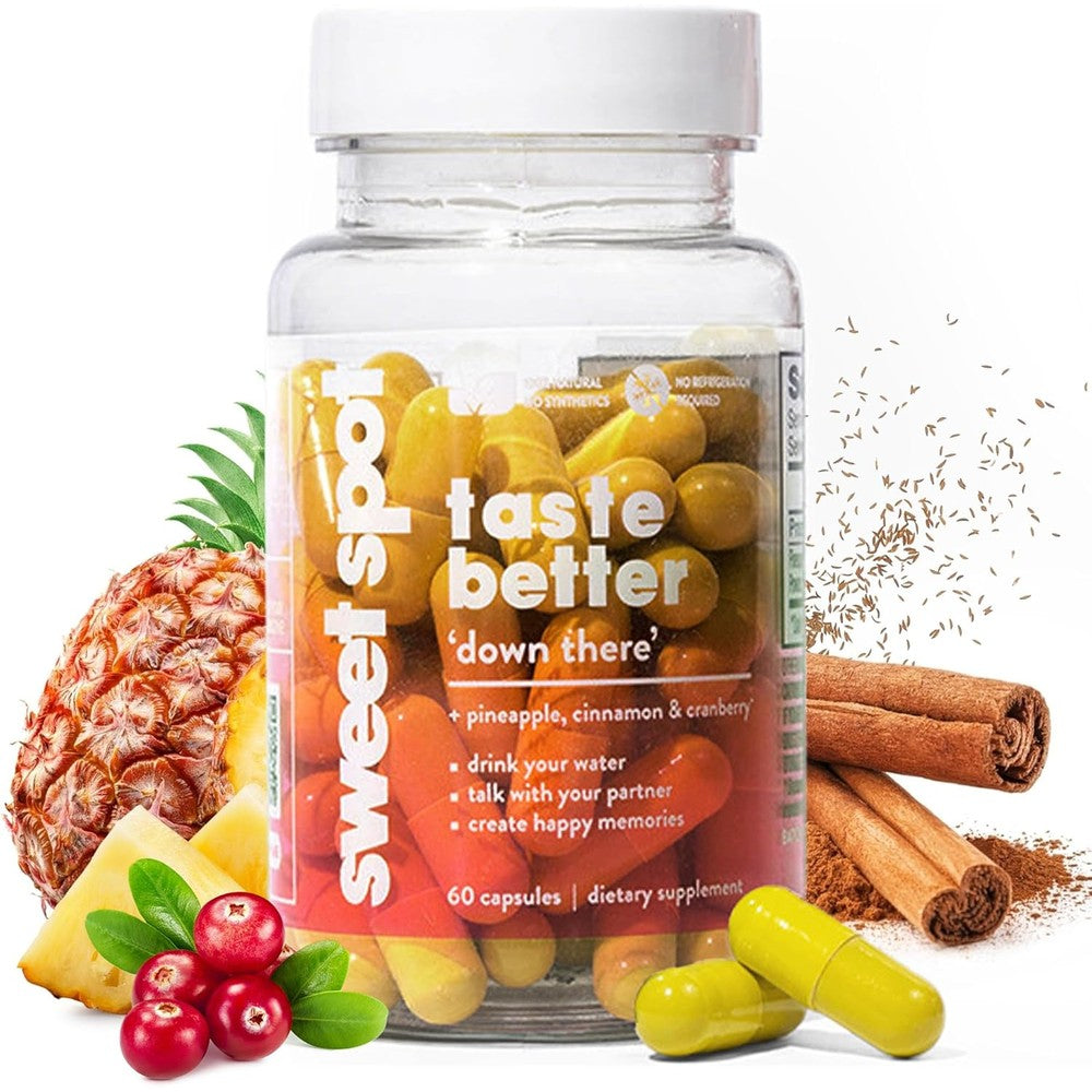 Taste The Sweet Spot Pineapple And Cranberry Vaginal Health Supplement Front View
