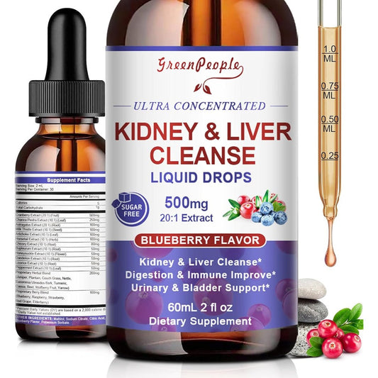 Greenpeople Kidney Cleanse Detox and Repair 60 milliliter front bottle view