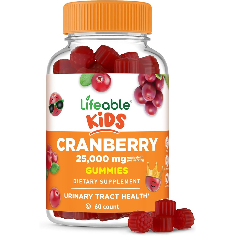 Lifeable Cranberry Gummies For Kids Front View