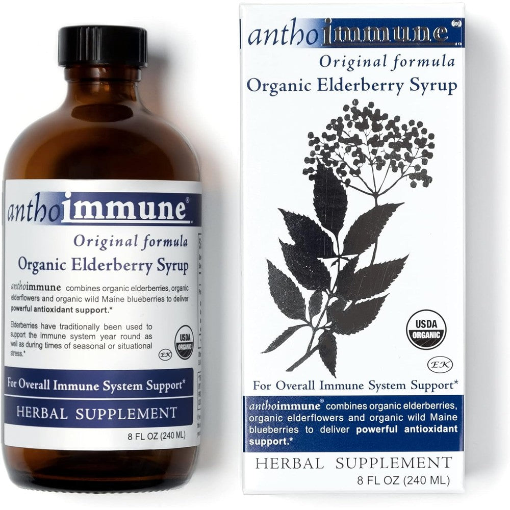 Maine Medicinals Anthoimmune Organic Elderberry Syrup front view