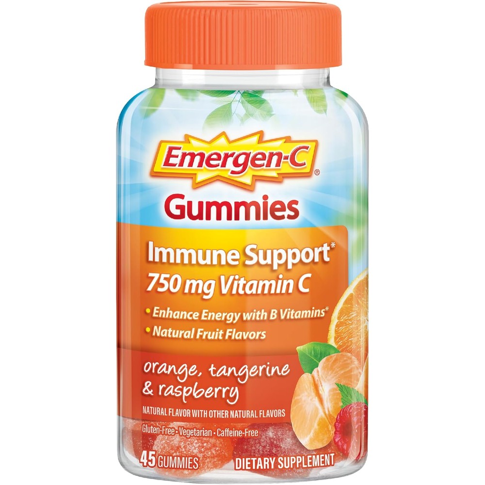 Emergen-C Vitamin C Immune Support Gummies bottle front view