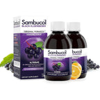 Sambucol Black Elderberry Syrup Original Formula front view of two pack box for immune support.