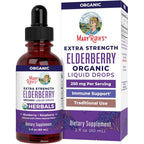 MaryRuth Organics Extra Strength Elderberry Syrup liquid bottle front view for immune support