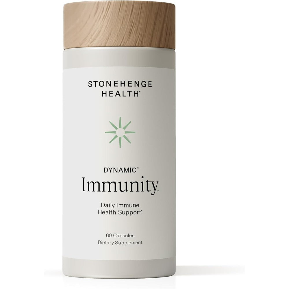 Stonehenge Health Dynamic Immunity 60 capsules front view bottle on white background