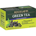 Bigelow green tea with elderberry plus vitamin c immune support box front view