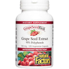 Natural Factors GrapeSeedRich Grape Seed Extract front bottle view