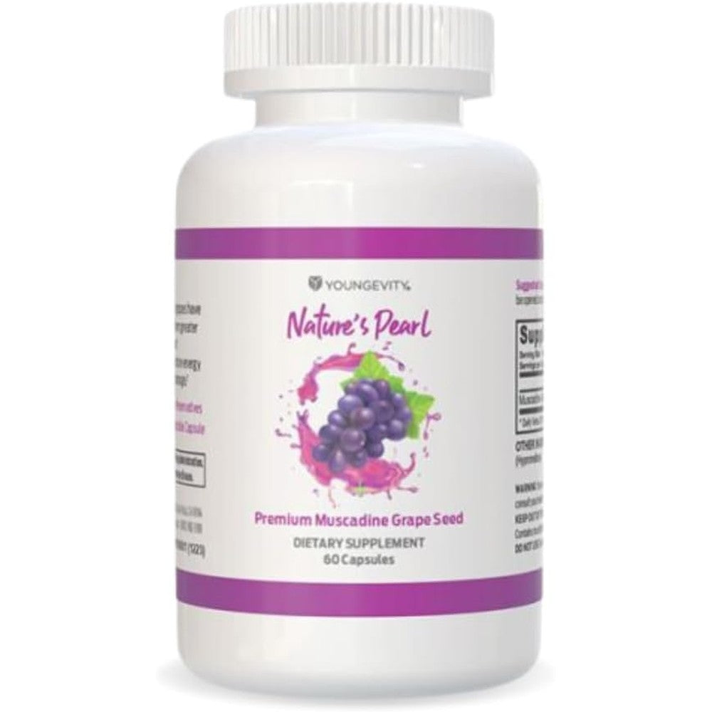 Youngevity Nature's Pearl Muscadine Grape Seed front bottle view