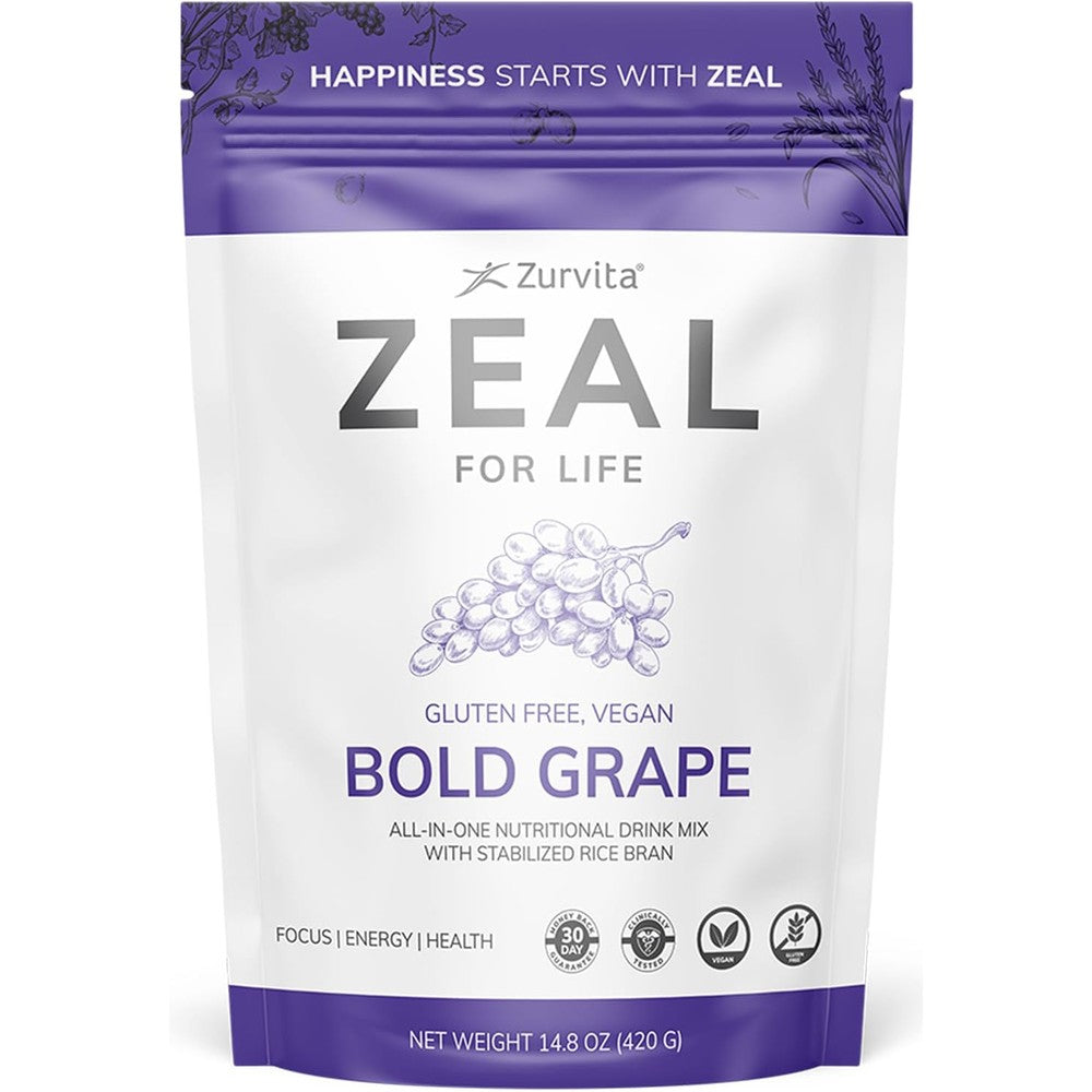 Zurvita Zeal for Life Bold Grape powder tub front view