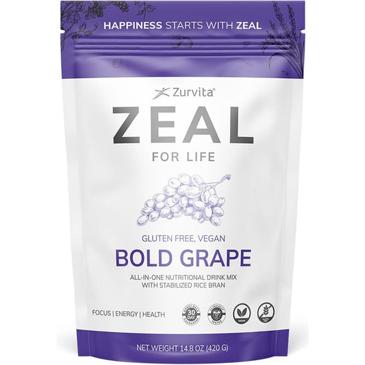 Zurvita Zeal for Life Bold Grape powder tub front view