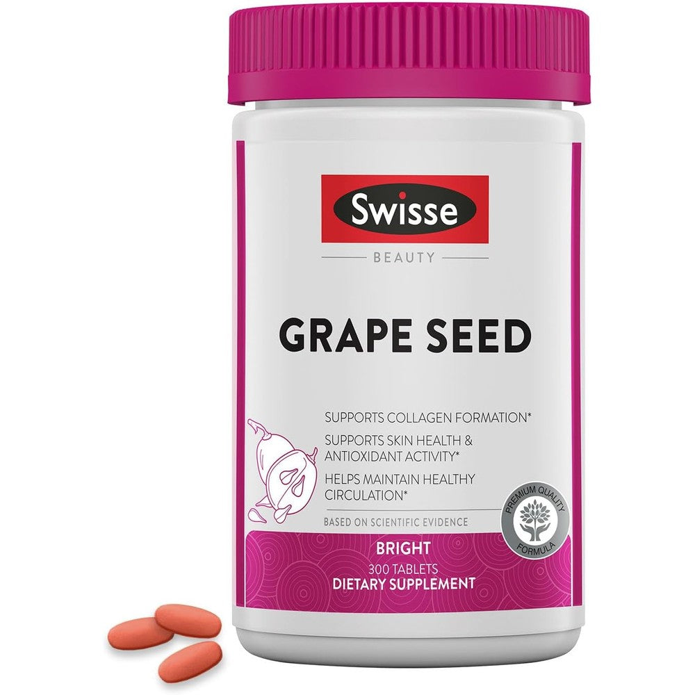 Swisse Grape Seed Extract 300 tablets front view supplement bottle
