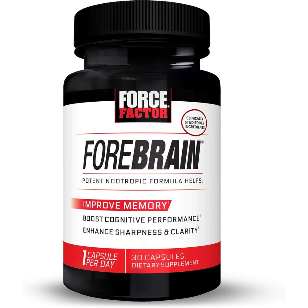 Force Factor Forebrain Nootropic Brain Supplement front view 30 capsules