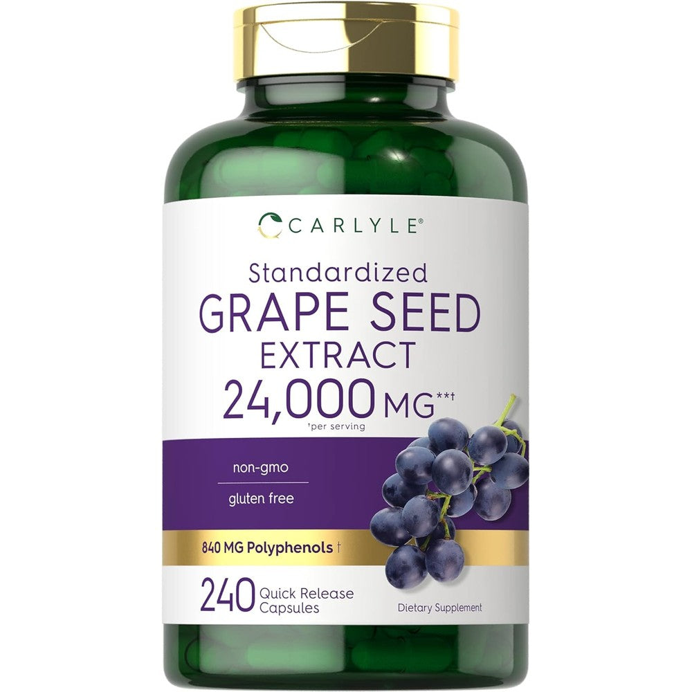 Carlyle Grape Seed Extract 24,000mg front bottle view