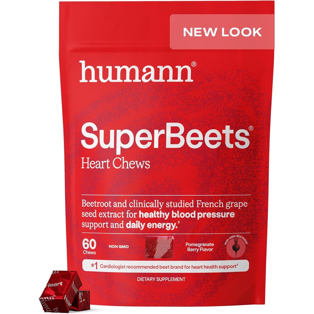 HumanN SuperBeets Heart Chews front view packaging