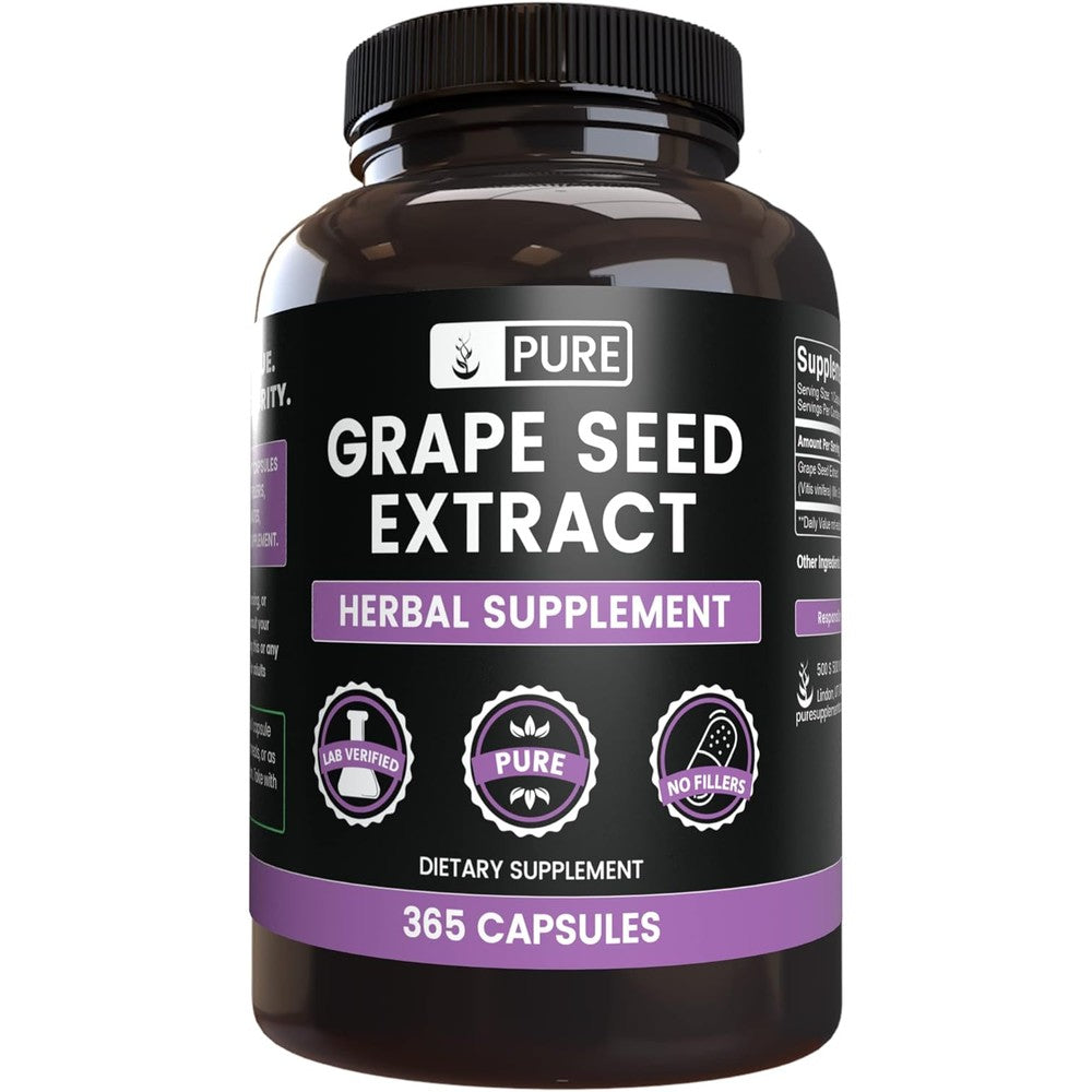 pure original ingredients grape seed extract capsules food supplement vitamins