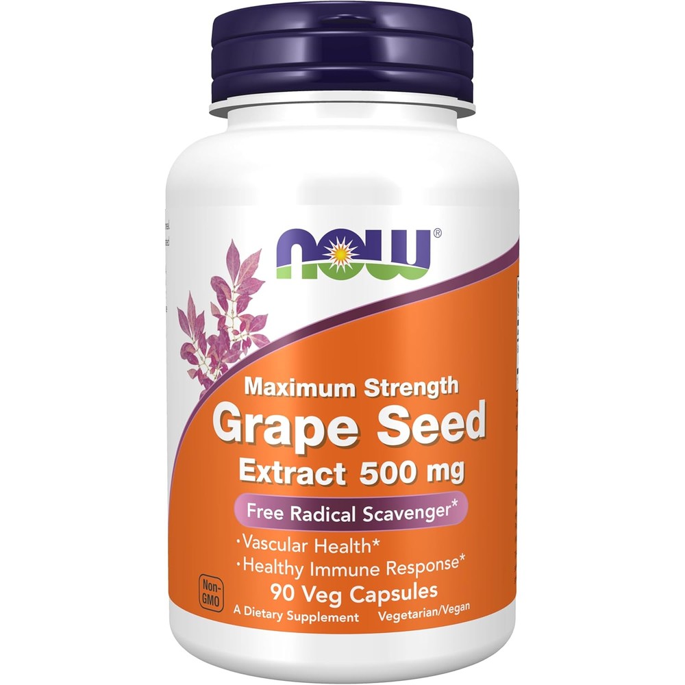 Now Foods Grape Seed Extract 500mg front view