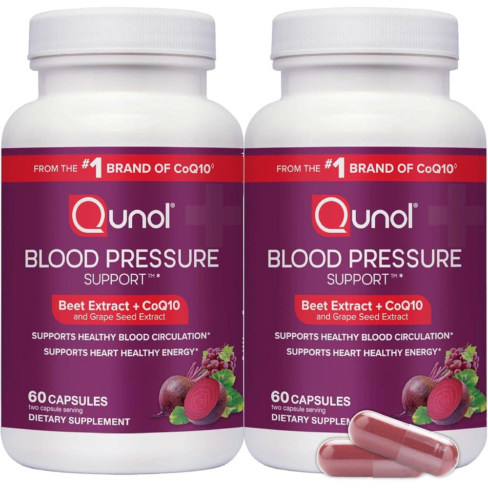 Qunol Blood Pressure Support 120 Capsules front view