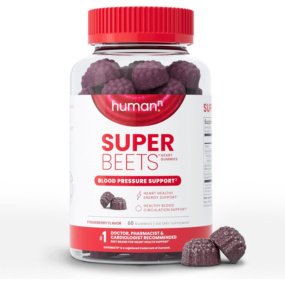 HumanN SuperBeets Heart Gummies bottle front view for heart health