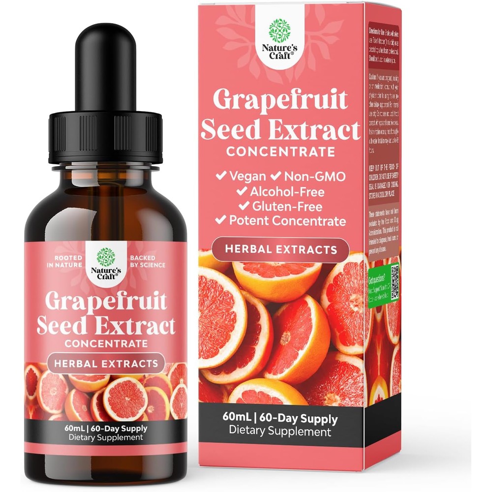 Natures Craft Grapefruit Seed Extract front view bottle