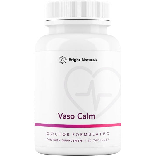 Bright Naturals Vaso Calm blood support supplement bottle front view