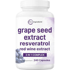 Micro Ingredients Grape Seed Extract 240 Capsules front view