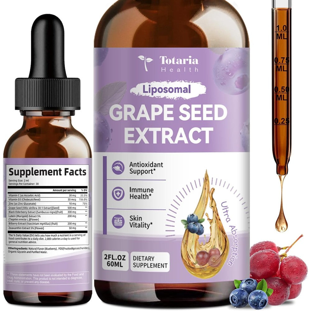 Totaria Grape Seed Extract Liquid Drops front label view