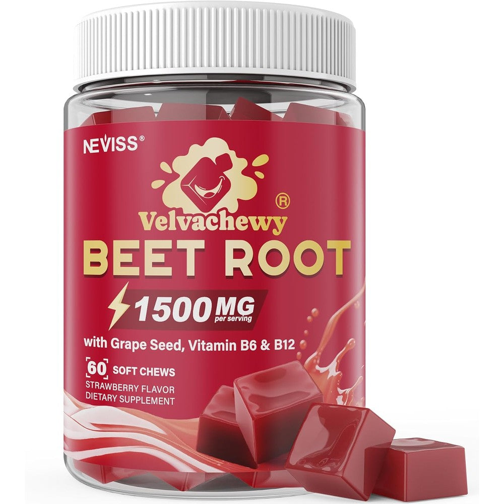 Neviss Beet Heart Chews 1500mg front of bottle