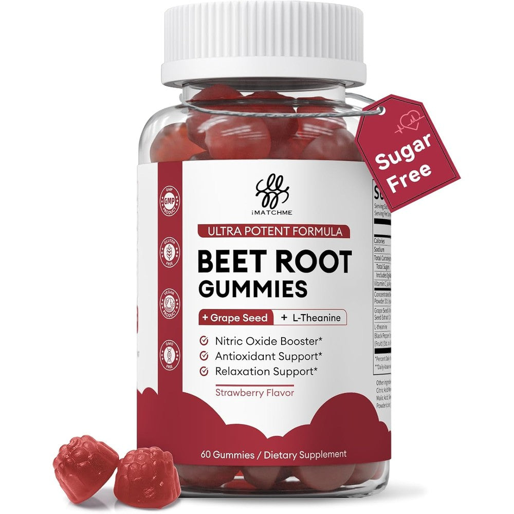 Imatchme Beet Root Gummies front of bottle