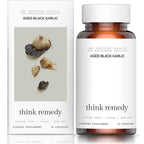Think Remedy Aged Black Garlic Capsules front view bottle for heart health support.