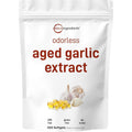Micro Ingredients Odorless Aged Garlic 300 softgels front view showing organic immune supplement packaging.
