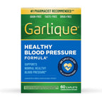 Garlique Healthy Blood Pressure Formula 60 caplets front view bottle