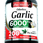 Fito Medics Lab Odorless Garlic Pills 6000mg front view premium wellness supplement India