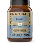 Complete Natural Products Organic Garlic Capsules 520mg front bottle view for heart health support